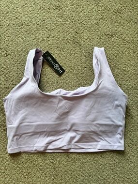 Savvi Fit Lavender Scoop Neck Sports Bra